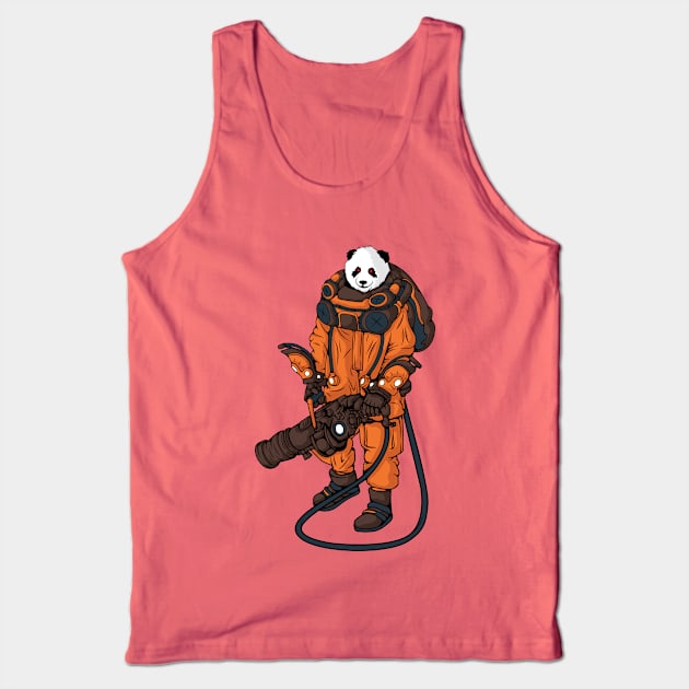 Panda astronaut illustration Tank Top by Mako Design 